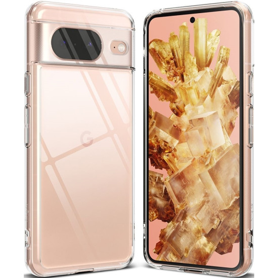 Ringke Fusion Σκληρή Θήκη με TPU Bumper - Google Pixel 8 - Clear (8809961781292)