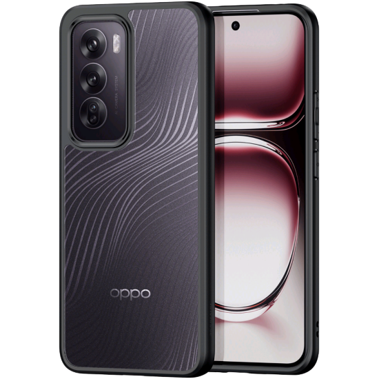 Premium Ημιδιάφανη Σκληρή Θήκη - Oppo Reno12 - DuxDucis Aimo Series - Black (6934913005798)