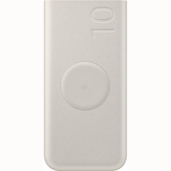 PowerBank Official Samsung External Wireless Battery Pack με Μαγνητική Ασύρματη Φόρτιση & 2 x Θύρες Type-C 25W 10.000mAh - Beige (EB-U2510XUEGEU)