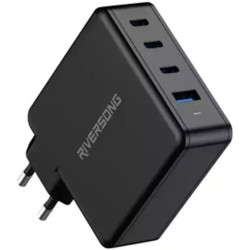Φορτιστής Riversong PowerKub G100 Quad Γρήγορος Ταξιδιού / Αντάπτορας με 1 x USB-A / 3 x Type-C 100W - Black (AD105)