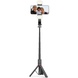 Τρίποδο Tech-Protect L05S Selfie Stick για Κινητά Ασύρματο με Bluetooth / Τηλεχειριστήριο & Φως LED - Black (5906203690381)
