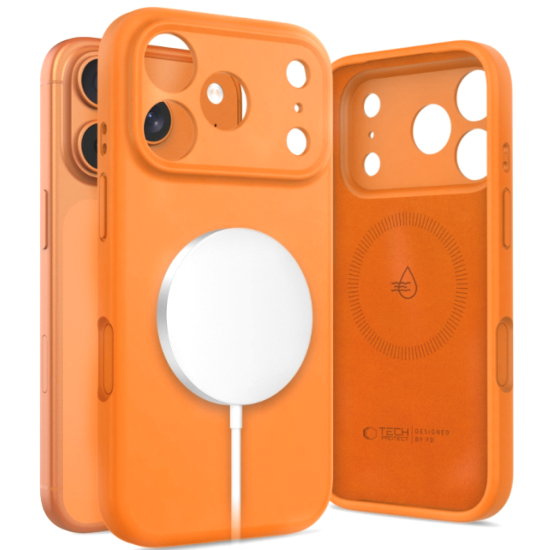 Θήκη iPhone 17 Pro Tech-Protect Silicone MagSafe Σιλικόνης με MagSafe - Cosmic Orange (5906302333868)