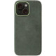 Θήκη iPhone 14 / 13 Rosso Avanti Back Cover από Premium Alcantara με MagSafe - Green (8719246549915)
