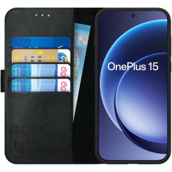 Θήκη OnePlus 15 Rosso Deluxe Δερμάτινο Πορτοφόλι - Black (8719246498299)