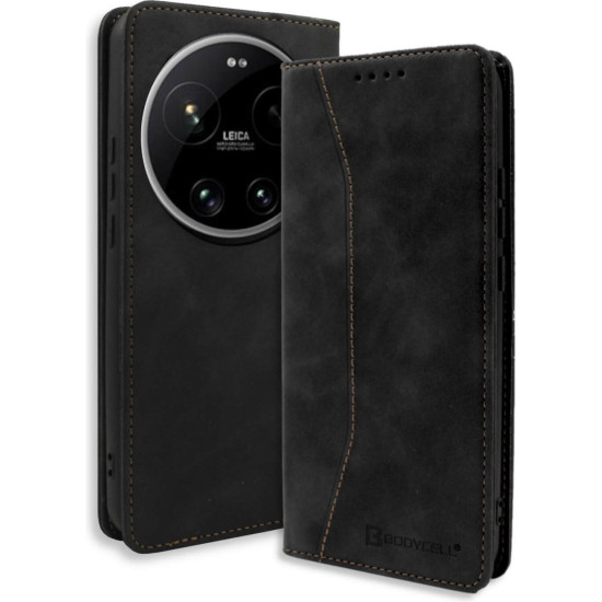 Θήκη Xiaomi 17 Ultra Bodycell Book Case Πορτοφόλι - Black (5206015086113)
