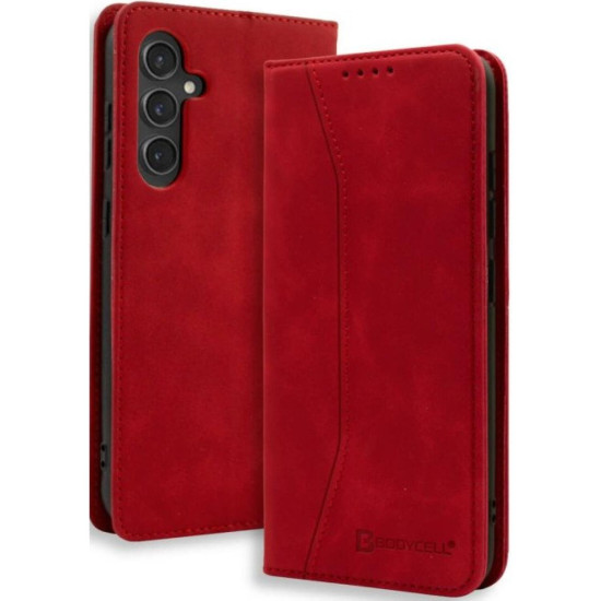 Θήκη Samsung Galaxy A57 Bodycell Book Case Πορτοφόλι - Red (5206015085659)