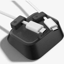 Οργανωτής Καλωδίων Spigen LD103 Magnetic Cable Holder Μαγνητική Βάση 2 Θέσεων από Αντιολισθητική Σιλικόνη - Black (APP11145)