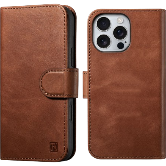 Θήκη iPhone 16 Pro Max iCarer Leather Detachable 2 in 1 Wallet Δερμάτινο Πορτοφόλι με RFID & MagSafe - Retro Brown (WMI16240722-SN)
