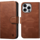 Θήκη iPhone 16 Pro Max iCarer Leather Detachable 2 in 1 Wallet Δερμάτινο Πορτοφόλι με RFID & MagSafe - Retro Brown (WMI16240722-SN)
