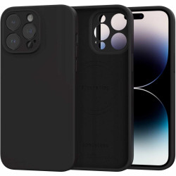 Θήκη iPhone 14 Pro Max Spacecase Silicone Mag Case Σιλικόνης με MagSafe - Black (5905719138752)