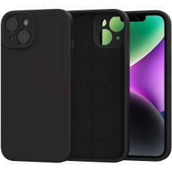 Θήκη iPhone 14 Spacecase Silicone Mag Case Σιλικόνης με MagSafe - Black (5905719138738)