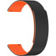 Λουράκι Smartwatch 22mm Techsuit Watchband W074 Μαγνητικό Σιλικόνης - Black / Orange (5949419283817)