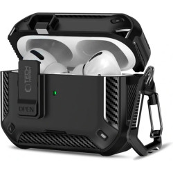 Θήκη AirPods Pro 3rd Gen Tech-Protect Carbonox Σκληρή με MagSafe & Ενσωματωμένη Βάση για Smartphones - Black (5906302333172)