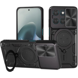 Θήκη Motorola Moto G77 / G67 Techsuit CamGuard Pro με Κάλυμμα για την Κάμερα & Μεταλλικό KickStand - Black (5949419361263)