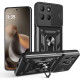 Θήκη Motorola Moto G77 / G67 Techsuit CamShield Ανθεκτική με Κάλυμμα για την Κάμερα & Μεταλλικό Ring Holder - Black (5949419361317)