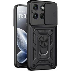 Θήκη Motorola Edge 70 Fusion Techsuit CamShield Ανθεκτική με Κάλυμμα για την Κάμερα & Μεταλλικό Ring Holder - Black (5949419363199)