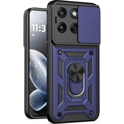 Θήκη Motorola Edge 70 Fusion Techsuit CamShield Ανθεκτική με Κάλυμμα για την Κάμερα & Μεταλλικό Ring Holder - Blue (5949419363182)