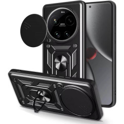 Θήκη Xiaomi 17 Ultra Bodycell Armor Slide Ανθεκτική με Κάλυμμα για την Κάμερα & Μεταλλικό Ring Holder - Black (5206015086298)