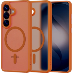 Θήκη Samsung Galaxy S26 Tech-Protect MagMat Σκληρή Ημιδιάφανη με MagSafe - Matte Orange (5906302390748)