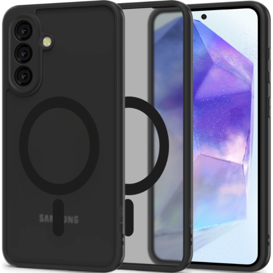 Θήκη Samsung Galaxy A57 Tech-Protect MagMat Σκληρή Ημιδιάφανη με MagSafe - Matte Black (5906302392100)