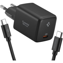 Φορτιστής Spigen EE451EU GaN Pro Γρήγορος Τοίχου / Αντάπτορας με 1 x Θύρα Type-C 45W & Καλώδιο Type-C 100W - Black (ACH09474)