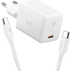 Φορτιστής Spigen EE451EU GaN Pro Γρήγορος Τοίχου / Αντάπτορας με 1 x Θύρα Type-C 45W & Καλώδιο Type-C 100W - White (ACH09473)