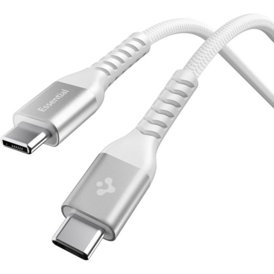 Καλώδιο Type-C Spigen Essential EB10010CCA Φόρτισης & Μεταφοράς Δεδομένων σε Type-C 100cm 100W - White (ACA11102)