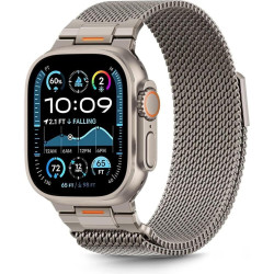Λουράκι Apple Watch Ultra/SE/11/10/9/8/7/6/5/4 (49/46/45/44mm) Tech-Protect Milano Vanguard Μεταλλικό Μαγνητικό - Titanium (5906302339853)