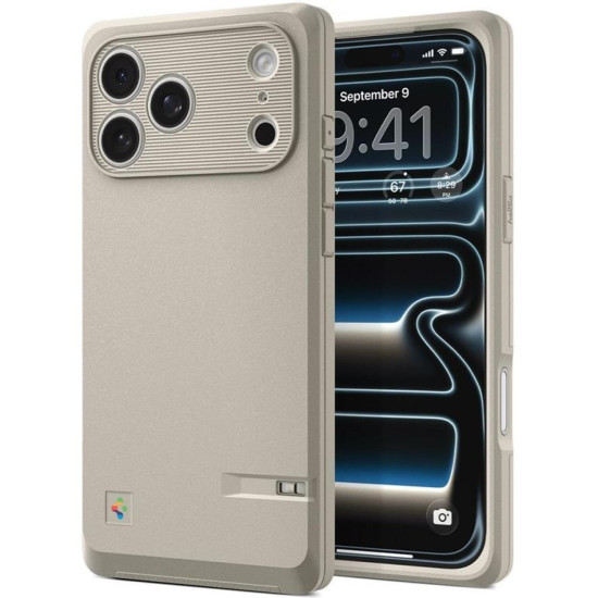 Θήκη iPhone 17 Pro Max Spigen Classic LS MagFit με MagSafe & Κάλυμμα για Camera Control - Stone (ACS10478)