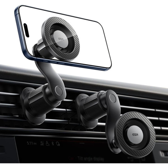 Βάση Κινητών Αυτοκινήτου ESR OmniLock Magnetic Car Mount με MagSafe για Αεραγωγούς - Black / Carbon Fiber (4894240262764)