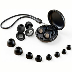 Ωτοασπίδες Tech-Protect QuietFit Earplugs Σιλικόνης Επαναχρησιμοποιούμενες με Θήκη & Λουράκι 4 Μεγέθη - Black (5906302339921)
