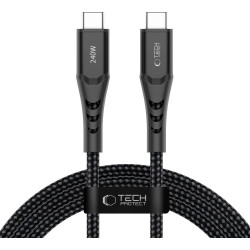 Καλώδιο Type-C Tech-Protect UB11T σε Type-C για Γρήγορη Φόρτιση & Μεταφορά Δεδομένων 200cm 240W - Black (5906302353132)