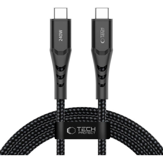 Καλώδιο Type-C Tech-Protect UB11T σε Type-C για Γρήγορη Φόρτιση & Μεταφορά Δεδομένων 200cm 240W - Black (5906302353132)