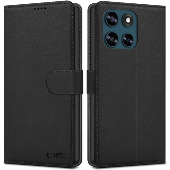 Θήκη Motorola Moto G67 Power / G57 Power Tech-Protect Wallet Πορτοφόλι - Black (5906302323197)
