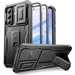 Θήκη Samsung Galaxy A57 Tech-Protect Kevlar Cam Plus Full Body 360° Ανθεκτική με Κάλυμμα για την Κάμερα & KickStand - Black (5906302390915)