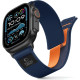 Λουράκι Apple Watch Ultra/SE/11/10/9/8/7/6/5/4 (49/46/45/44mm) Tech-Protect Nylon Elite Υφασμάτινο - Navy / Orange (5906302339952)