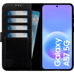 Θήκη Samsung Galaxy A57 Rosso Deluxe Δερμάτινο Πορτοφόλι - Black (8719246558283)