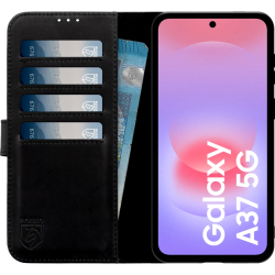 Θήκη Samsung Galaxy A37 Rosso Deluxe Δερμάτινο Πορτοφόλι - Black (8719246558405)