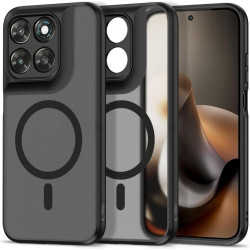 Θήκη Motorola Moto G77 / G67 Tech-Protect MagMat Σκληρή Ημιδιάφανη με MagSafe - Matte Black (5906302323272)