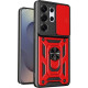 Θήκη Samsung Galaxy S26 Ultra Bodycell Armor Slide Ανθεκτική με Κάλυμμα για την Κάμερα & Μεταλλικό Ring Holder - Red (5206015086274)