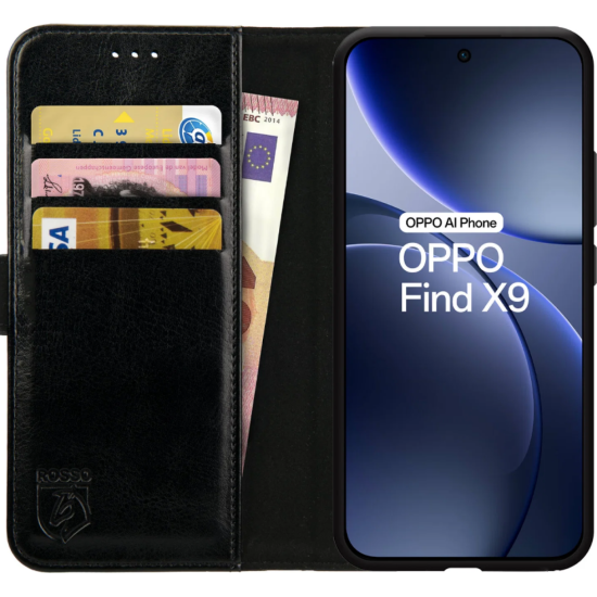 Θήκη Oppo Find X9 Rosso Element PU Πορτοφόλι - Black (8719246548864)