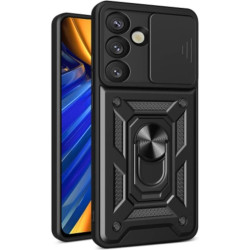 Θήκη Samsung Galaxy S26 Bodycell Armor Slide Ανθεκτική με Κάλυμμα για την Κάμερα & Μεταλλικό Ring Holder - Black (5206015086205)