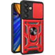 Θήκη Samsung Galaxy S26 Bodycell Armor Slide Ανθεκτική με Κάλυμμα για την Κάμερα & Μεταλλικό Ring Holder - Red (5206015086212)