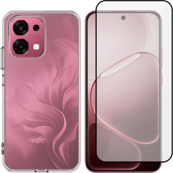 Θήκη & Tempered Glass Oppo A6 Pro 5G Vivid Set TPU Clear Case Σετ Διάφανη Σιλικόνης & Full Face Αντιχαρακτικό Γυαλί Προστασίας Οθόνης - Transparent / Black (VIVGGS000030)