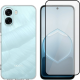 Θήκη & Tempered Glass Oppo A6x 4G Vivid Set TPU Clear Case Σετ Διάφανη Σιλικόνης & Full Face Αντιχαρακτικό Γυαλί Προστασίας Οθόνης - Transparent / Black (VIVGGS000033)