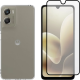 Θήκη & Tempered Glass Motorola Moto G06 Vivid Set TPU Clear Case Σετ Διάφανη Σιλικόνης & Full Face Αντιχαρακτικό Γυαλί Προστασίας Οθόνης - Transparent / Black (VIVGGS000034)