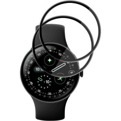 Hybrid Glass Google Pixel Watch 4 45mm Techsuit Nano Flex Full Face Αντιχαρακτικό Υβριδικό Γυαλί Προστασίας Οθόνης 2 Τεμάχια - Black (5949419359819)