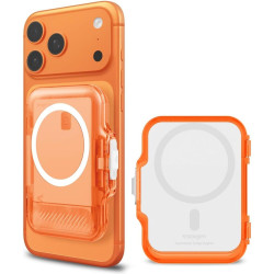Universal Θήκη Spigen Tintap Magfit Plus Σκληρό MagSafe Πορτοφόλι για Κάρτες - Frost Clear Orange (AFA11381)