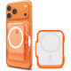 Universal Θήκη Spigen Tintap Magfit Plus Σκληρό MagSafe Πορτοφόλι για Κάρτες - Frost Clear Orange (AFA11381)