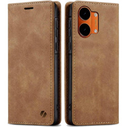Θήκη Xiaomi Poco X8 Pro Max Spacecase Wallet Πορτοφόλι - Light Brown (5905719141172)